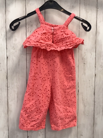 Zara  Jumpsuit  Gr. 80  hellrot Lochstickerei 