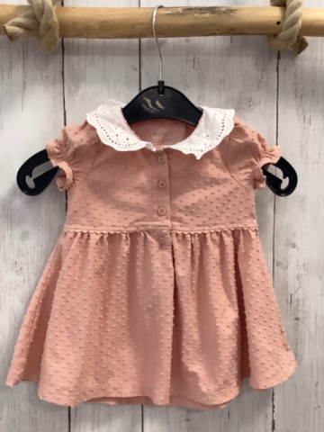 Next  Kleid  Gr. 68  rosa Noppen weißer Kragen 