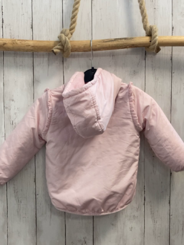 Penelope Mack  Jacke  Gr. 92  rosa Kapuze Rüschenan den Schultern Plüschftter 