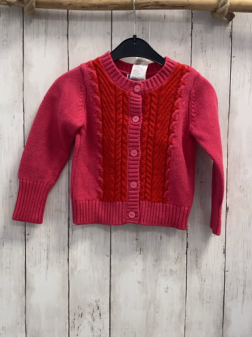 Jacadi  Strickjacke Gr. 104  pink rot Zöpfe 