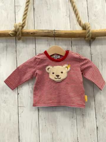 Steiff Langarmshirt Gr. 50  rot weiß gestreift