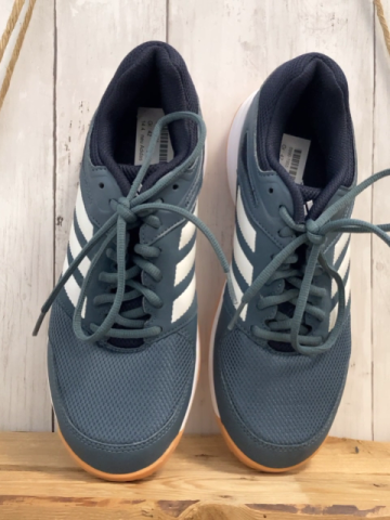 neu Adidas  Schuhe  Gr. 42  petrol-grau weiße Streifen schwarze Ferse