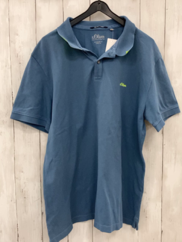 S´Oliver  XL Poloshirt  hellblau hellgrüne Schrift 