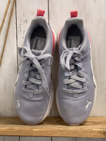 Puma  Schuhe  Gr. 38  grau lila + hellrote Ferse weiße Sohle 