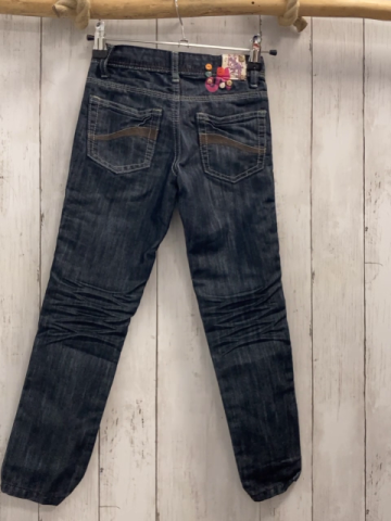 neu MishMish  Hose  Gr. 122  blau Jeans bunte Knöpfe 