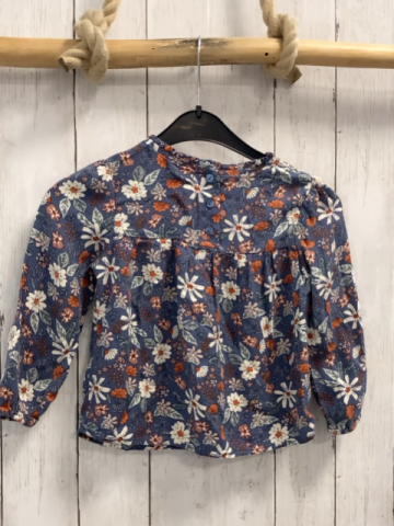 Vertbaudet  Bluse  Gr. 104  blau Blumen 