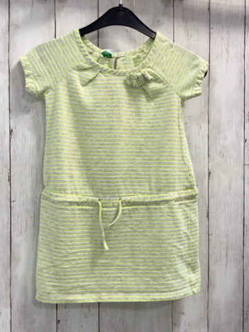Benetton  Kleid  Gr. 98  hellgrün hellgraue Streifen 
