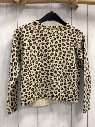 H&M  Strickjacke  Gr. 98  beige schwarz braun leoprnt 