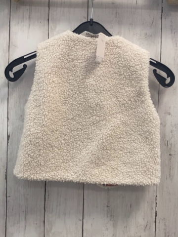   Weste Gr. 110  weiß Teddy rosa Futter mit Elfen 
