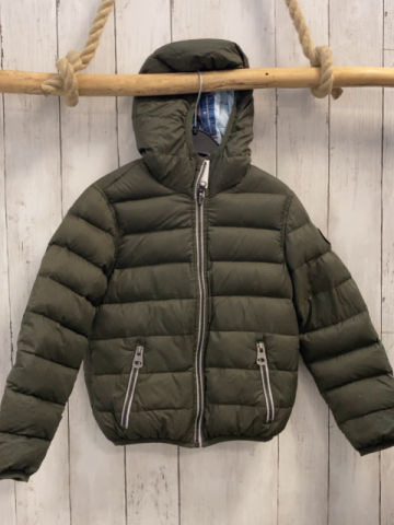 Hyros  Wende-Winterjacke  Gr. 110  kiwi / Basketballer vor Häusern 