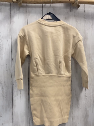 Nik & Nik  Kleid  Gr. 104  creme Rippenstreifenbund + -rock Schrift 