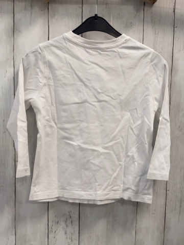 Mango  Langarmshirt  Gr. 116  weiß Brusttasche 