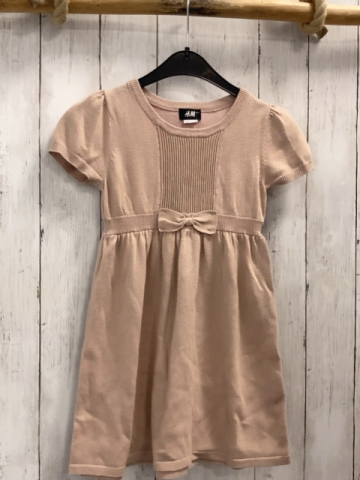 H&M Kleid Gr. 110  altrosa Glitzer Strick