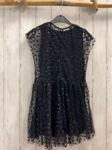 zara Kleid Gr. 122  schwarz mit Überkleid Glitzer
