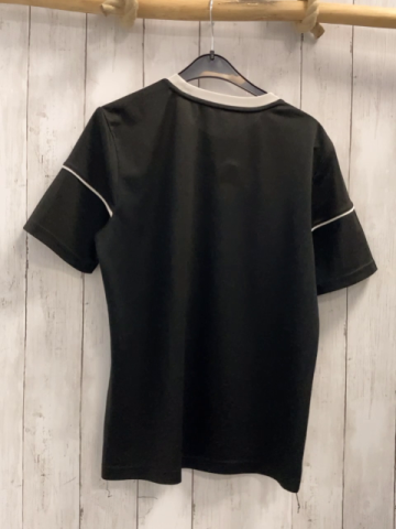 Adidas  Sportshirt  Gr. 164  schwarz weiße Streifen Bund Schrift + Label