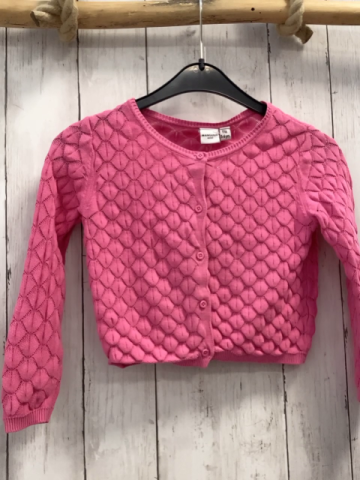 Manguun Strickjacke  Gr. 116  pink Wabenmuster 