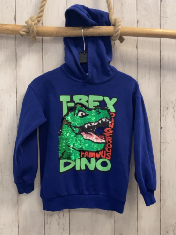H&M Pullover Gr. 122  blau Kapuze Pailettendino