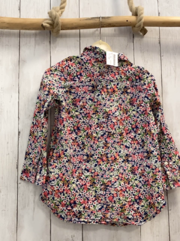 H&M  Bluse  Gr. 104  blau bunte Blumen 