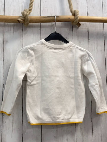 Alana  Pullover  Gr. 104  weiß Strick Lochmuster mais Bund 