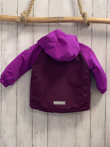 Color Kids  Winterjacke  Gr. 86  weinrot pink Kapuze silber Label