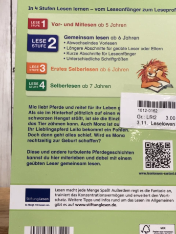 Leselöwen  Buch Gr. Lesestufe 2  Pferdegeschichten