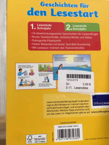 Leserobbe  Buch Geschichten für den Lesestart 