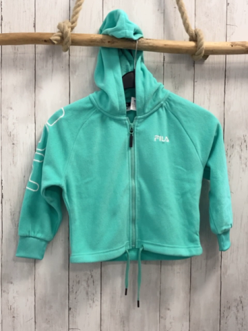 Fila  Fleecejacke  Gr. 122  türkis Kpauze weiße Schrift 
