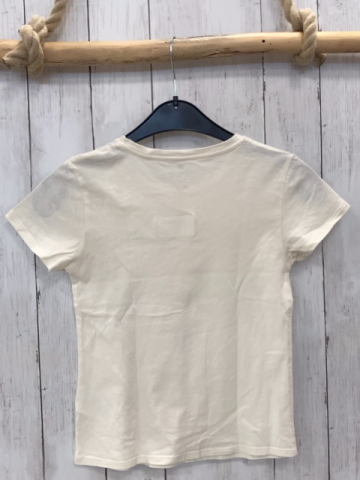 H&M  T-Shirt  Gr. 122/128  creme Pailetteneinhorn 
