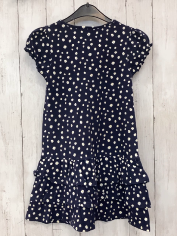   Kleid  Gr. 122/128  blau weiß gelbe Blumen Rüschenrock