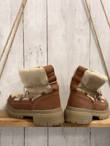 L&D Boots  Gr. 34  braun + beige Teddy 