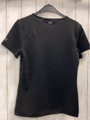 Puma  Sportshirt  Gr. 38  schwarz graue Striche goldener Puma 