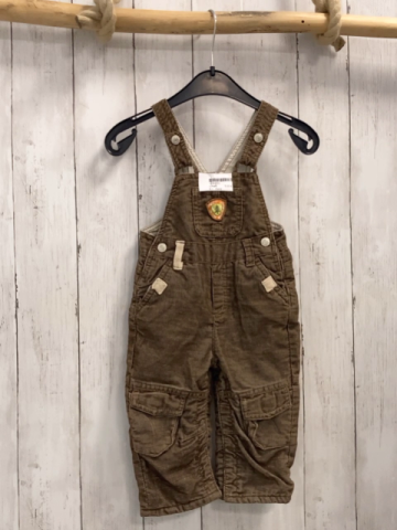 Kanz  Latzhose  Gr. 74  braun Kord beige Applikationen 