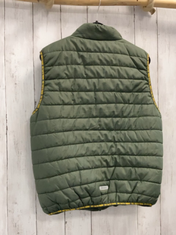 Zebralino  Weste  Gr. 140  oliv Bund mit gelber Schrift 