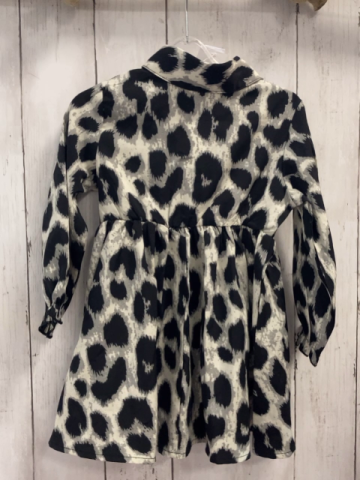 neu Shein  Kleid  Gr. 86  weiß grau schwarz Leoprint