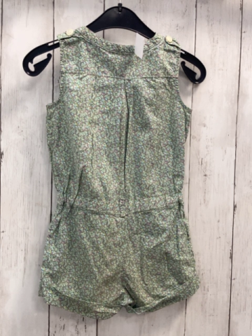 jacadi  Playsuit Gr. 98  hellgrün hellblau rosa weiße Blumen mit Gürtel