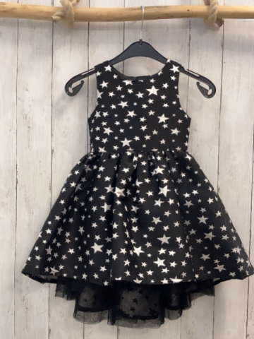 H&M  Kleid  Gr. 104  schwarz silber Sterne Tüllunterrock