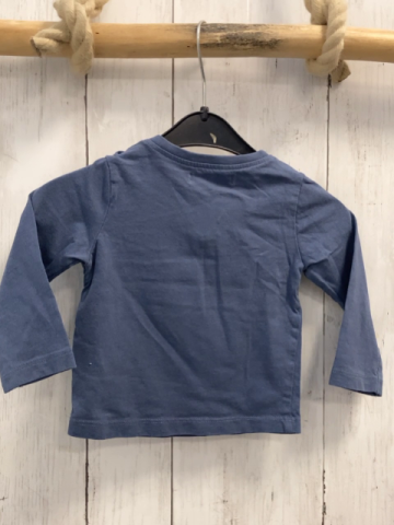 Sinsay Langarmshirt Gr. 74  blau Dinos