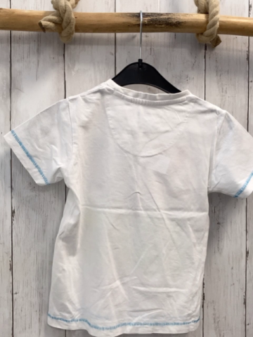  T-Shirt Gr. 110  weiß bunte Schuhe