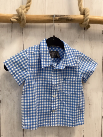 H&M Sommerhemd Gr. 68  blau weiß kariert