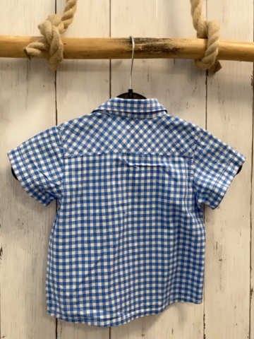 H&M Sommerhemd Gr. 68  blau weiß kariert