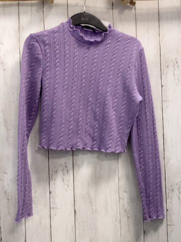  Pullover Gr. L flieder Strick Zöpfe