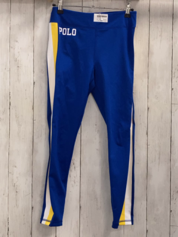 Ralph Lauren  Sportleggings  Gr. 152  blau + weiß gelber Seitenstreifen 