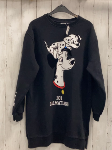 Zara  Kleid  Gr. 152  schwarz Dalmatiner Kapuze 