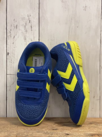 Hummel  Schuhe  Gr. 32  blau gelbe Zackenstreifen + Sohle 