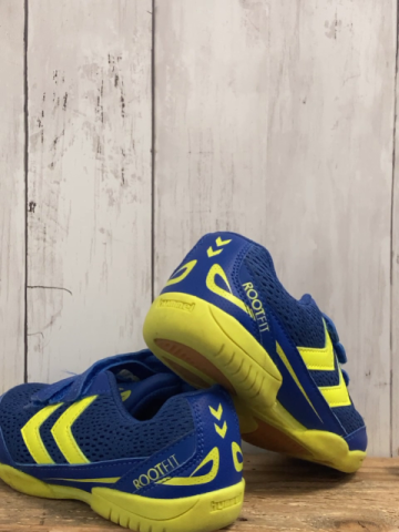 Hummel  Schuhe  Gr. 32  blau gelbe Zackenstreifen + Sohle 