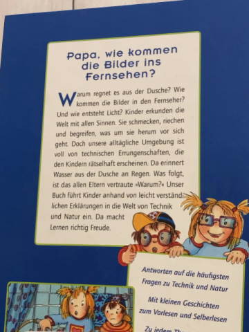   Buch Papa wie kommen die Bilder ins Fernsehen? Natur und Technik für Kinder 