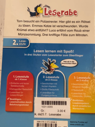 Leserabe  Buch Polizeigeschichten zum Mitraten 
