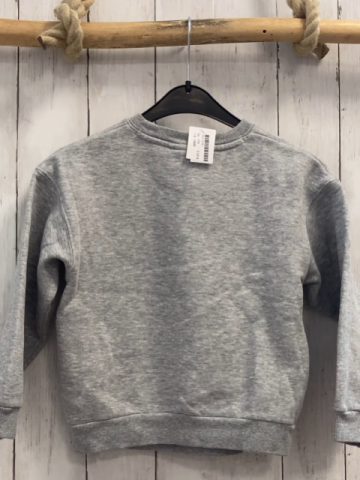 H&M  Pullover  Gr. 116  grau rosa Schrift Ballerina 