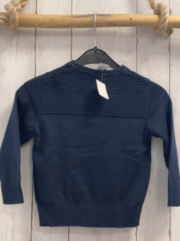   Pullover  Gr. 98  blau Strick Rippen 