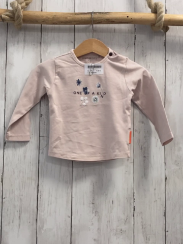 Noppies  Langarmshirt  Gr. 74  rosa Blumen schwarze Schrift